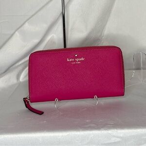 Kate Spade Fuchsia Zip-Around Wallet